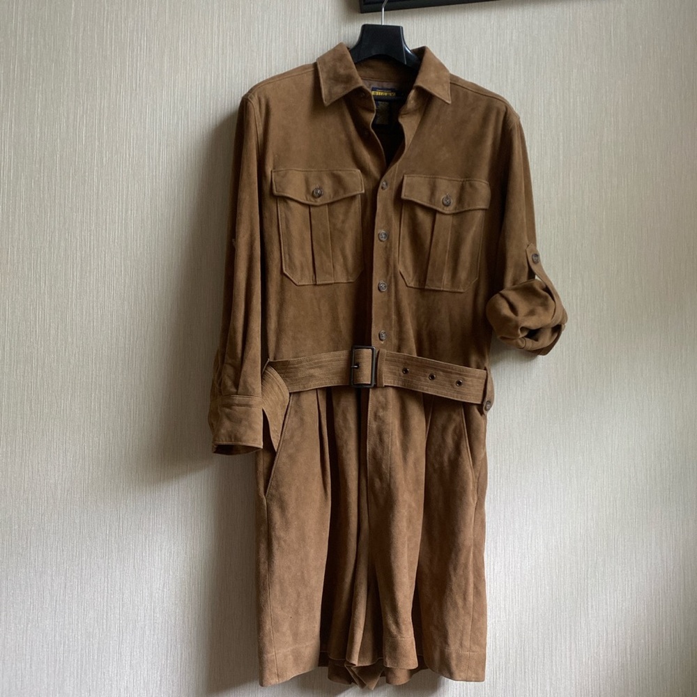 Rugby by Ralph Lauren Genuine Soft Goat Suede Romper Half-Lined - Picture 1 of 4